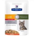 Hill's Prescription Diet Feline C/D Urinary Stress + Metabolic sachets 12 x 85 g