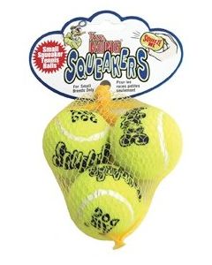 KONG Air Squeaker Tennis Ball Small (par 3)