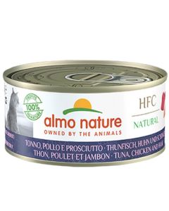 Almo Nature Chat Cuisine HFC Thon, Poulet et Jambon 24 x 70 g