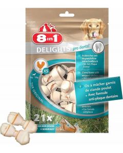 8in1 Delights Pro Dental Bone pour chien XS x 21 - La Compagnie des Animaux