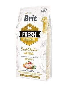Brit Fresh Croquettes Chien Great Life Poulet et Pomme de Terre 2.5 kg - Destockage