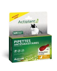 Actiplant Pipettes antiparasitaires chat x2