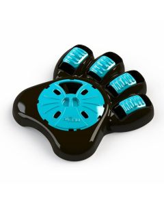 Aïkiou Paw Bowl bol interactif pour chien marron/bleu 