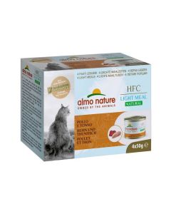 Almo Nature Chat HFC Natural Light Poulet Thon 4 x 50 g