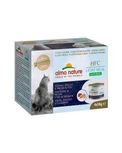 Almo Nature Chat HFC Natural Light Thon Poulet Jambon 4 x 50 g