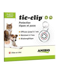 Anibio Médaille Tic-clip chien et chat