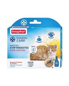 Beaphar Diméthicare Stop Parasites 6 pipettes pour chatons- La Compagnie des Animaux