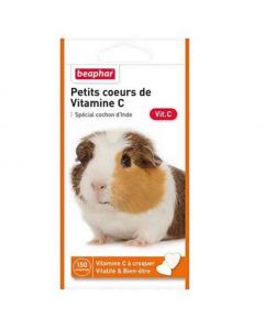 Beaphar Petits coeurs de vitamine C pour cochon d'inde 150 cps- La Compagnie des Animaux