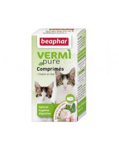 Beaphar vermipure comprimés purge aux plantes pour chaton et chat 50 cps- La Compagnie des Animaux