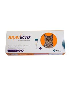 Bravecto Spot-On CHAT 1,2 - 2,8  kg 1 pipette- La Compagnie des Animaux