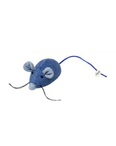 Bubimex jouet souris jean à clochette avec herbe à chat - La Compagnie des Animaux