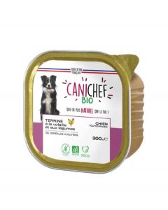Canichef Terrine Bio volaille sans céréales pour chien 9 x 300 g