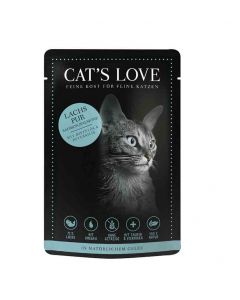 CAT'S LOVE Classic Saumon sachets 12 x 85 g- La Compagnie des Animaux