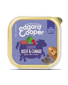 Edgard & Cooper Barquette Boeuf et Canard pour chien 11 x 150 g - La Compagnie des Animaux