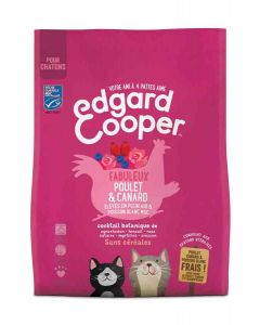 Edgard & Cooper Fabuleux Poulet & Canard croquettes sans céréales pour chaton 300 g- La Compagnie des Animaux