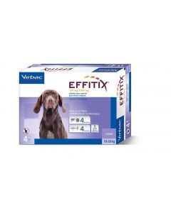 Effitix Spot On moyen chien 10 - 20 kg 4 pipettes