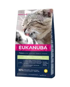 Eukanuba Chat Adult Hairball Control Poulet et Foie 2 kg - La Compagnie des Animaux