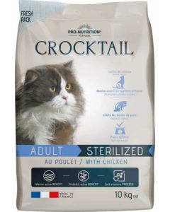 Flatazor Crocktail Chat Sterilised au poulet 10 kg- La Compagnie des Animaux