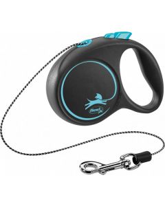 Flexi Black Design Laisse corde XS bleu 3 m