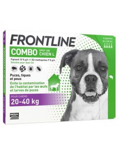 Frontline Combo Chien 40-60 kg 4 pipettes- La Compagnie des Animaux