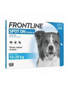 Frontline Spot on chien de 10-20 kg 4 pipettes- La Compagnie des Animaux