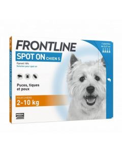 Frontline Spot on chien de 2-10 kg 4 pipettes- La Compagnie des Animaux