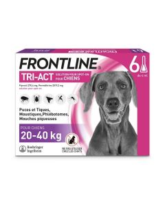 Frontline Tri Act spot on Grand Chien 20 - 40 kg 6 pipettes