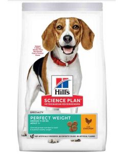 Hill's Science Plan Canine Adult Perfect Weight Medium Poulet 12 kg