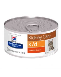 Hill's Prescription Diet Feline K/D Poulet BOITES 24 X 156 grs- La Compagnie des Animaux