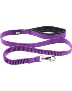 I-DOG Laisse Confort Elastique Violet/Gris 120 cm