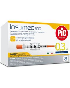 Insumed Seringue insuline U-100 0,25ml x 8mm 31G (boîte de 30)