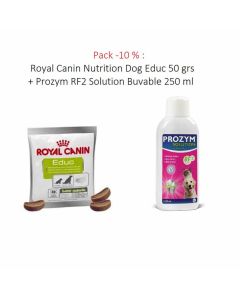 Pack -10 % : Royal Canin Nutrition Dog Educ 50 g + Prozym RF2 Solution Buvable 250 ml