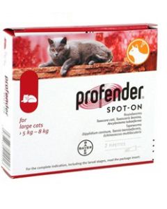 Profender spot-on grand chat 5 à 8 kg 2 pipettes
