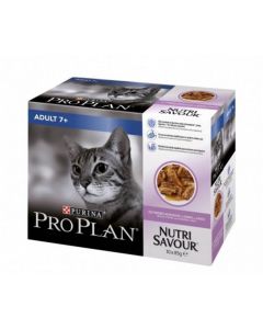 Purina Proplan Cat Nutrisavour Adult 7+ Dinde 10 pochons 85 grs- La Compagnie des Animaux
