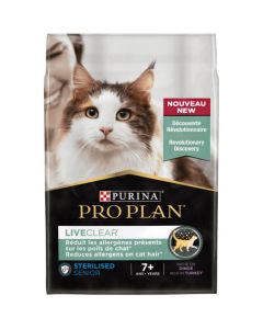 Purina Proplan Cat LiveClear Sterilised Senior 7+ à la Dinde 2,8 kg