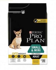 Purina ProPlan Dog Adult Small & Mini Light / Sterilised OPTIWEIGHT 7 kg- La Compagnie des Animaux