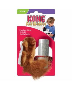 KONG Cat Refillable Squirrel avec herbe à chat rechargeable