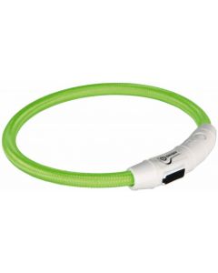 Trixie Collier Lumineux Safer Life USB Flash vert pour chien M-L