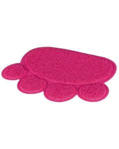 Trixie Tapis pour bac à litière en forme de patte rose 60 × 45 cm - La Compagnie des Animaux