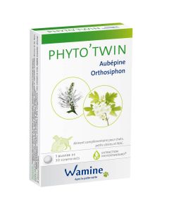 Wamine Phyto'Twin Aubépine Orthosiphon 30 cps