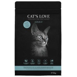 CAT'S LOVE Croquettes Adultes au saumon 1 kg- La Compagnie des Animaux